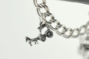 Sterling Silver Charleston Horse and Carriage Charm (small)